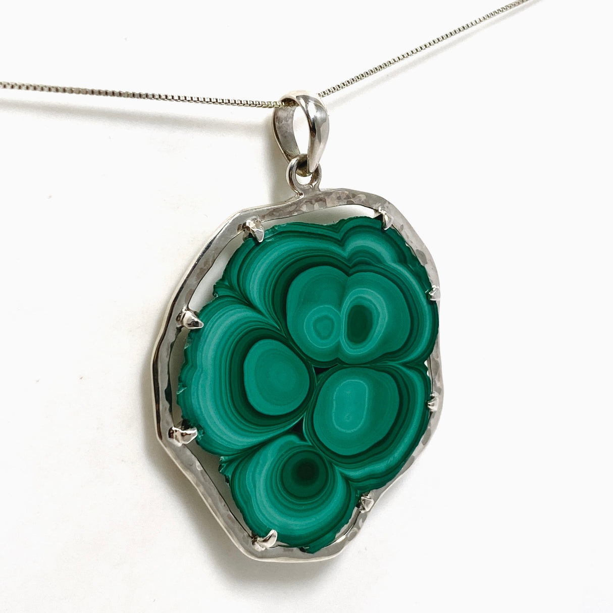 Malachite Freeform Slice Pendant BTP-78