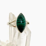 Malachite Marquise Cabochon Split Band Ring Size 8 KRGJ3369