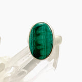 Malachite Oval Cabochon Ring Size 7 PRGJ613