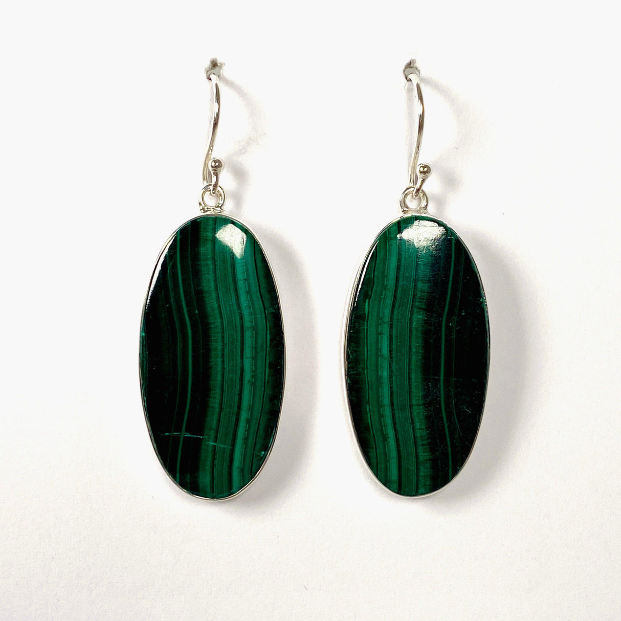 Malachite oval earrings KEGJ1340