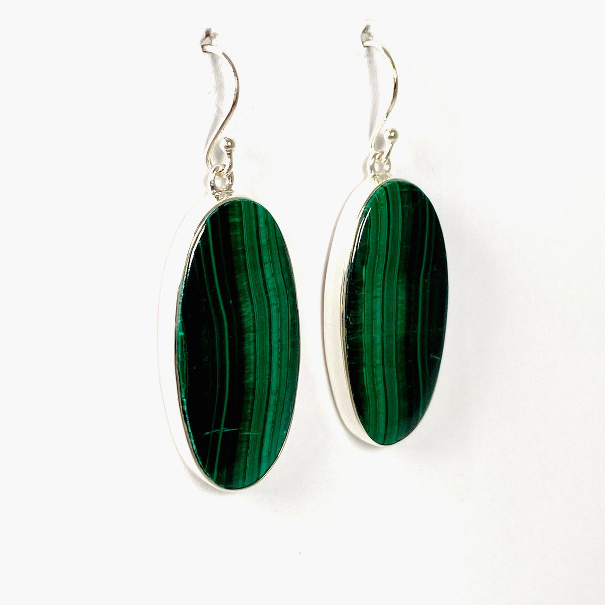 Malachite oval earrings KEGJ1340