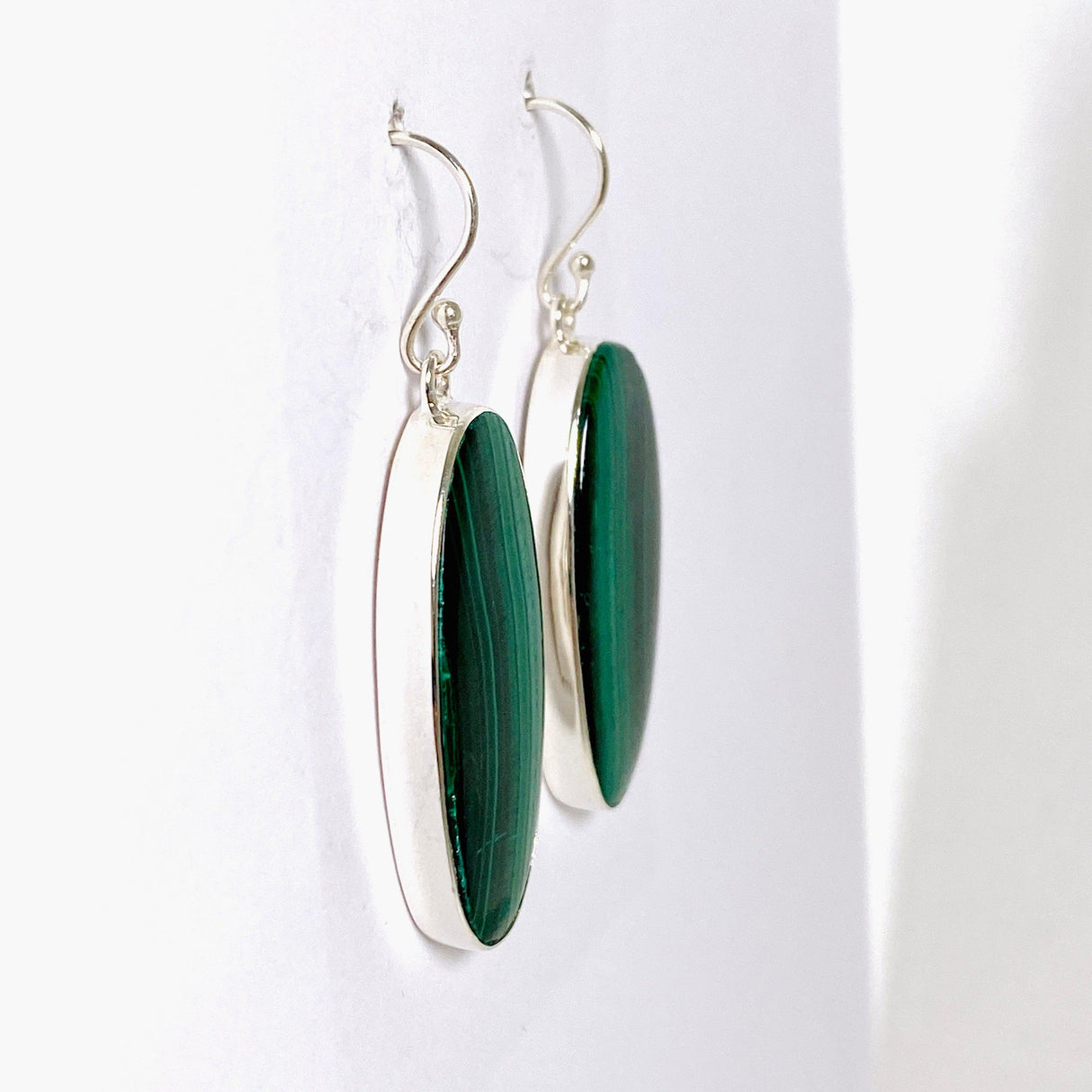 Malachite oval earrings KEGJ1340