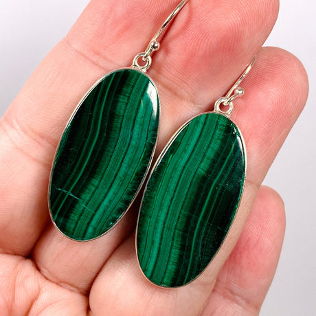 Malachite oval earrings KEGJ1340