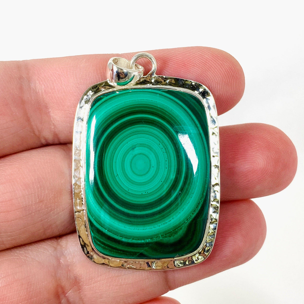 Malachite rectangular pendant KPGJ3868