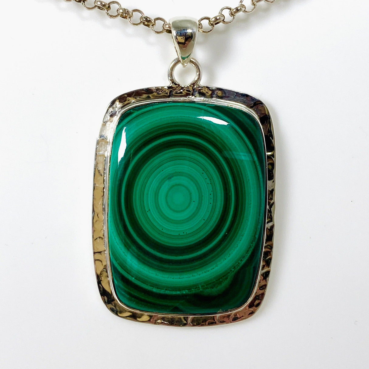 Malachite rectangular pendant KPGJ3868