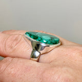 Malachite Teardrop Cabochon Ring Size 10 PRGJ832