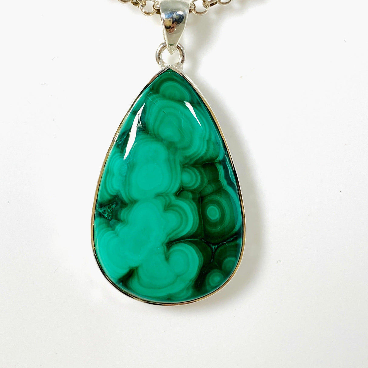 Malachite teardrop pendant KPGJ3863