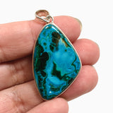 Malacholla (Malachite and Chrysocolla) Freeform Cabochon Pendant PPGJ1139