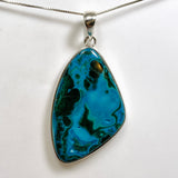 Malacholla (Malachite and Chrysocolla) Freeform Cabochon Pendant PPGJ1139