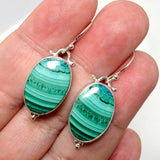 Malacholla (Malachite and Chrysocolla) Oval Earrings KEGJ1512 - Nature's Magick