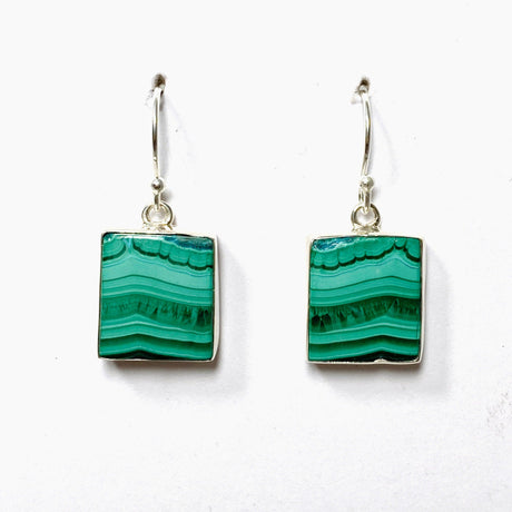 Malacholla (Malachite and Chrysocolla) Square Earrings KEGJ1513 - Nature's Magick