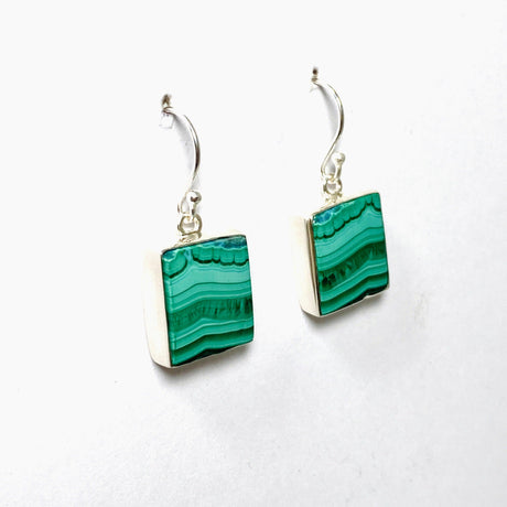 Malacholla (Malachite and Chrysocolla) Square Earrings KEGJ1513 - Nature's Magick