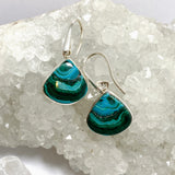 Malacholla (Malachite and Chrysocolla) Teardrop Cabochon Earrings PEGJ353