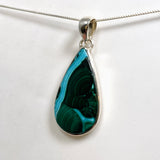 Malacholla (Malachite and Chrysocolla) Teardrop Cabochon Pendant PPGJ1134