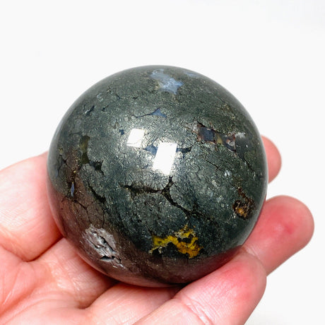 Marcasite in Quartz & Agate Sphere MQAS-01 - Nature's Magick