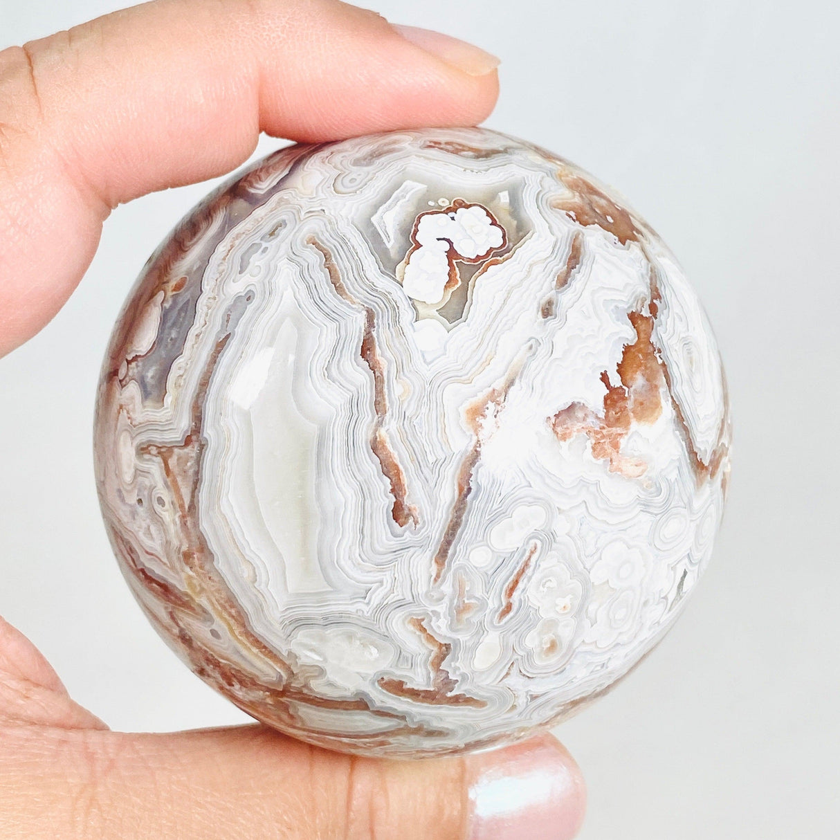 Mexican Crazy Lace Agate Sphere MAS-04 - Nature's Magick