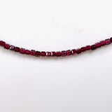 Micro Bead Necklace - Garnet Square Beads - Nature's Magick