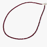 Micro Bead Necklace - Garnet Square Beads - Nature's Magick