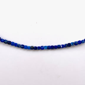 Micro Bead Necklace - Lapis Lazuli Square Beads - Nature's Magick