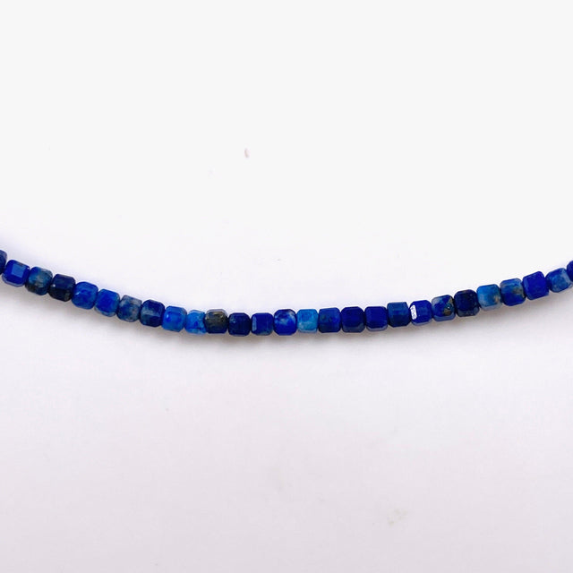 Micro Bead Necklace - Lapis Lazuli Square Beads - Nature's Magick