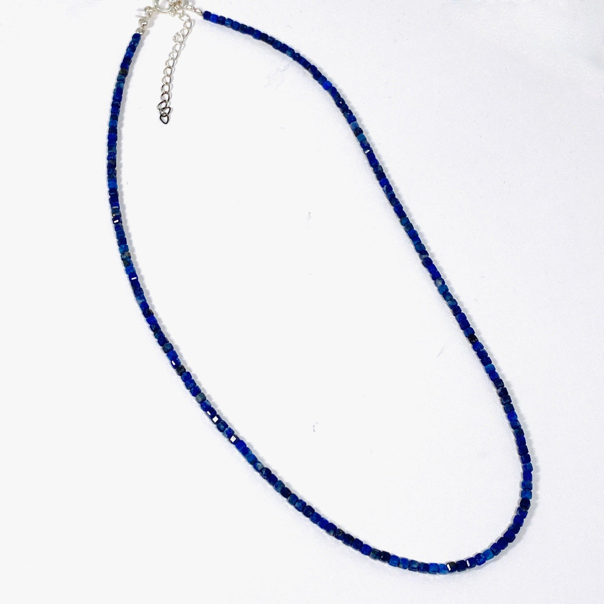 Micro Bead Necklace - Lapis Lazuli Square Beads - Nature's Magick