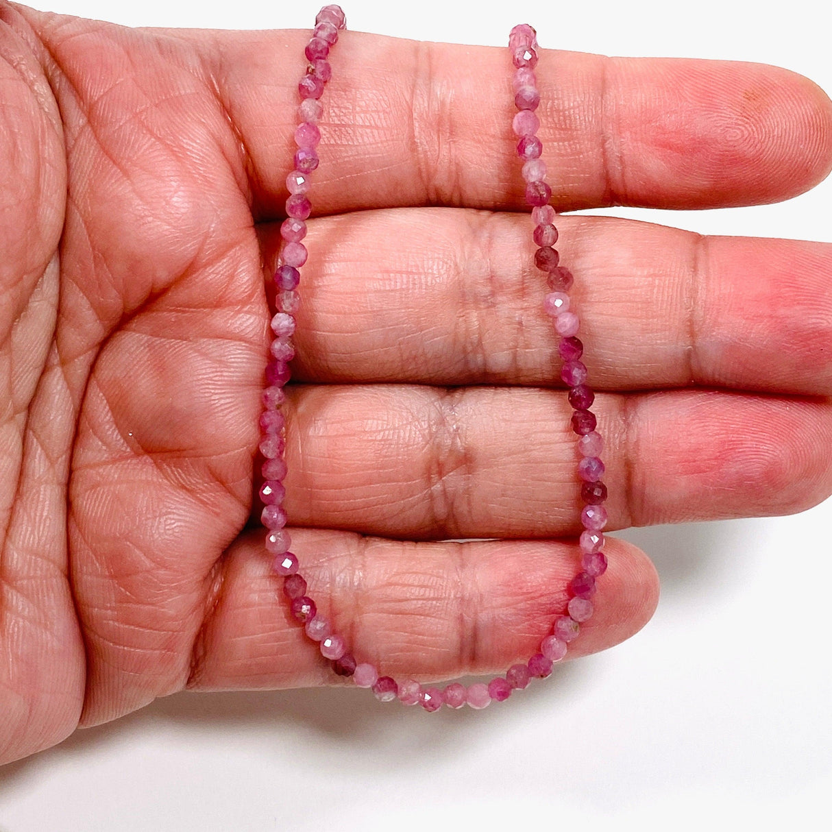 Micro Bead Necklace - Pink Tourmaline - Nature's Magick