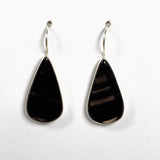 Midnight Obsidian fixed hook teardrop earrings KEGJ1352 - Nature's Magick