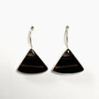 Midnight Obsidian fixed hook triangular earrings KEGJ1354 - Nature's Magick