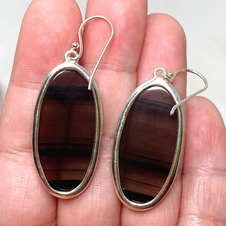 Midnight Obsidian Oval Earrings KEGJ1495 - Nature's Magick