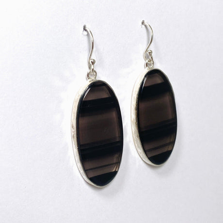 Midnight Obsidian Oval Earrings KEGJ1495 - Nature's Magick