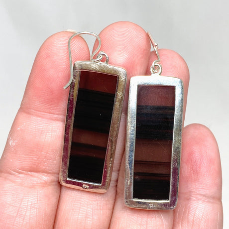 Midnight Obsidian Rectangular Earrings KEGJ1498 - Nature's Magick