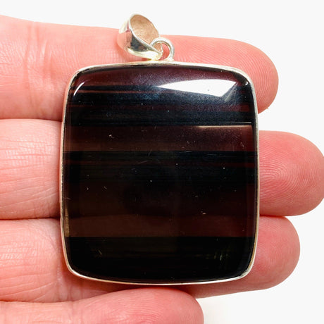 Midnight Obsidian rectangular pendant KPGJ3903 - Nature's Magick