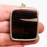 Midnight Obsidian rectangular pendant KPGJ3903 - Nature's Magick