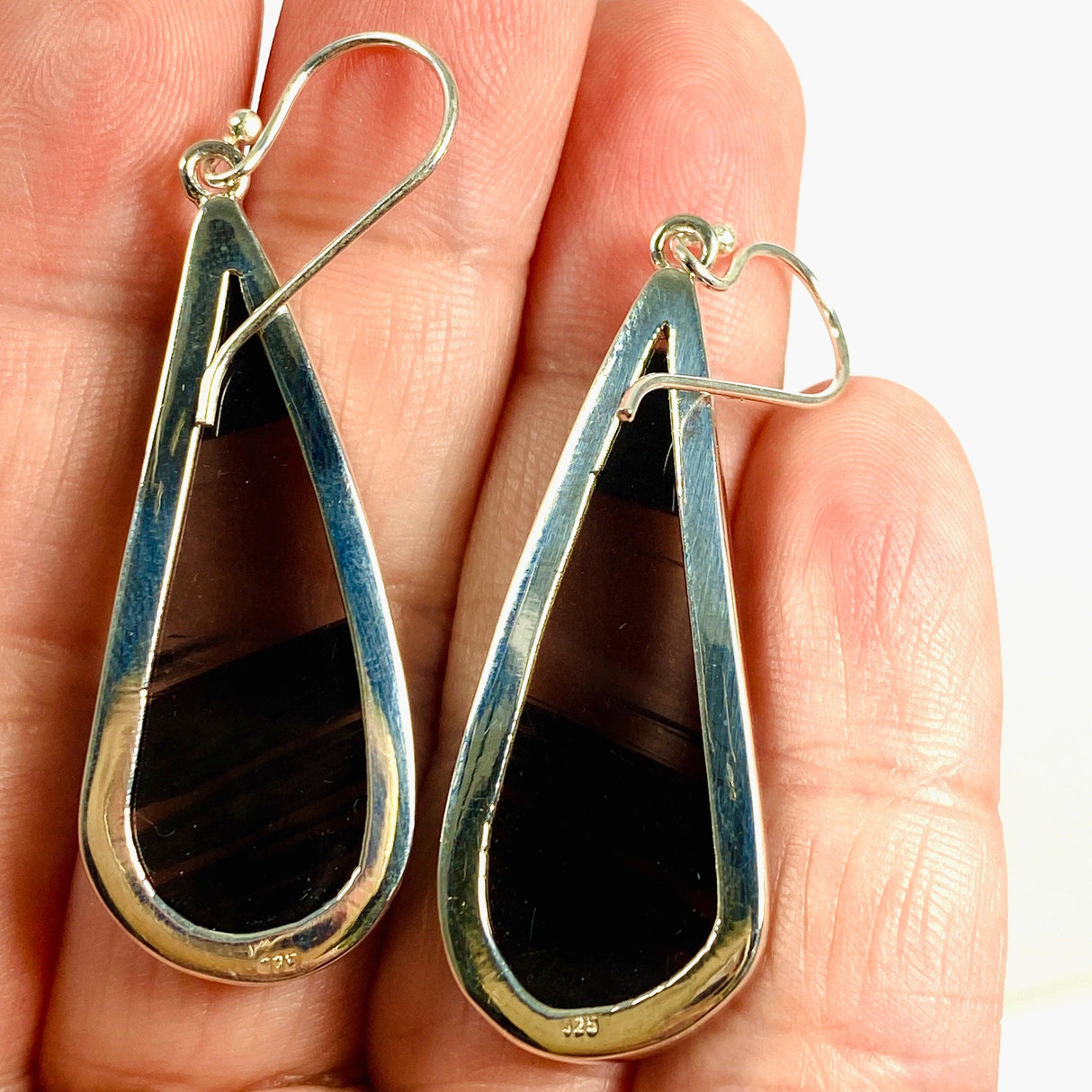 Midnight Obsidian teardrop earrings KEGJ1355 - Nature's Magick