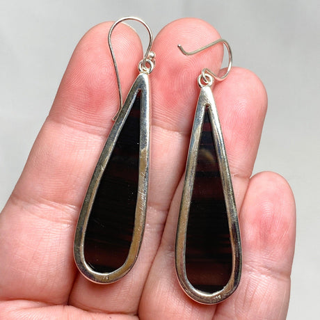 Midnight Obsidian Teardrop Earrings KEGJ1497 - Nature's Magick