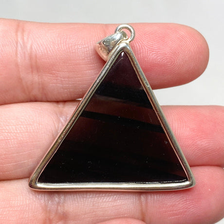 Midnight Obsidian Triangle Pendant KPGJ4481 - Nature's Magick