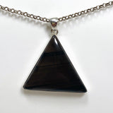 Midnight Obsidian Triangle Pendant KPGJ4481 - Nature's Magick