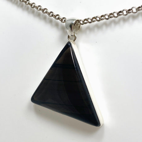 Midnight Obsidian Triangle Pendant KPGJ4481 - Nature's Magick