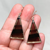 Midnight Obsidian Triangular Earrings KEGJ1499 - Nature's Magick