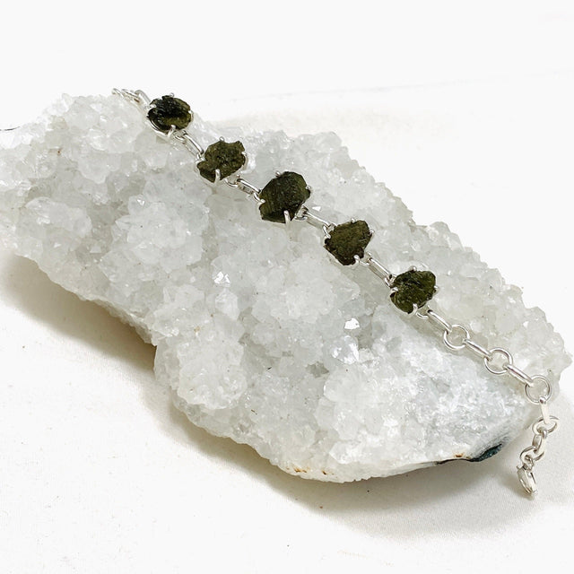 Moldavite 5-Stone Bracelet CGJ-02 - Nature's Magick
