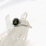 Moldavite 6mm Gemstone Solitaire Ring IVMR-03 - Nature's Magick