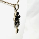 Moldavite, Campo del Cielo Meteorite, Green Tourmaline & Smokey Quartz pendant - Nature's Magick