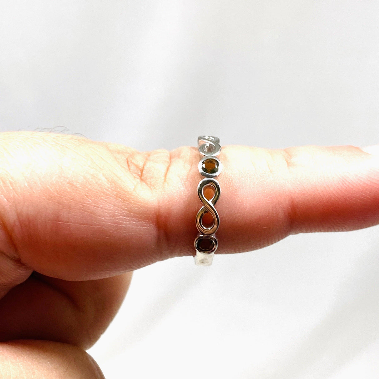 Moldavite Infinity 5 Stone Ring IVMR-02 - Nature's Magick