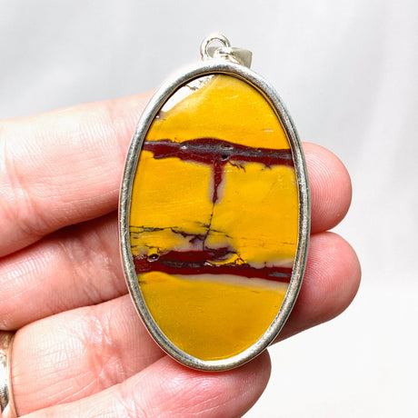 Mookaite Oval Pendant in a Hammered Setting KPGJ4409 - Nature's Magick