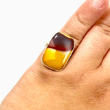 Mookaite Rectangular Cabochon Ring Size 9 KRGJ3385