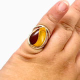 Mookaite Teardrop Cabochon Split Band Ring Size 7 KRGJ3386