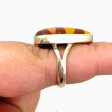 Mookaite Teardrop Cabochon Split Band Ring Size 8 KRGJ3387