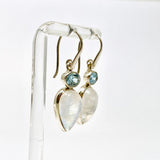 Moonstone and Blue Topaz Faceted Multi-stone Earrings PEGJ396