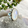 Moonstone and Blue Topaz multi stone ring s.7 KRGJ959 - Nature's Magick