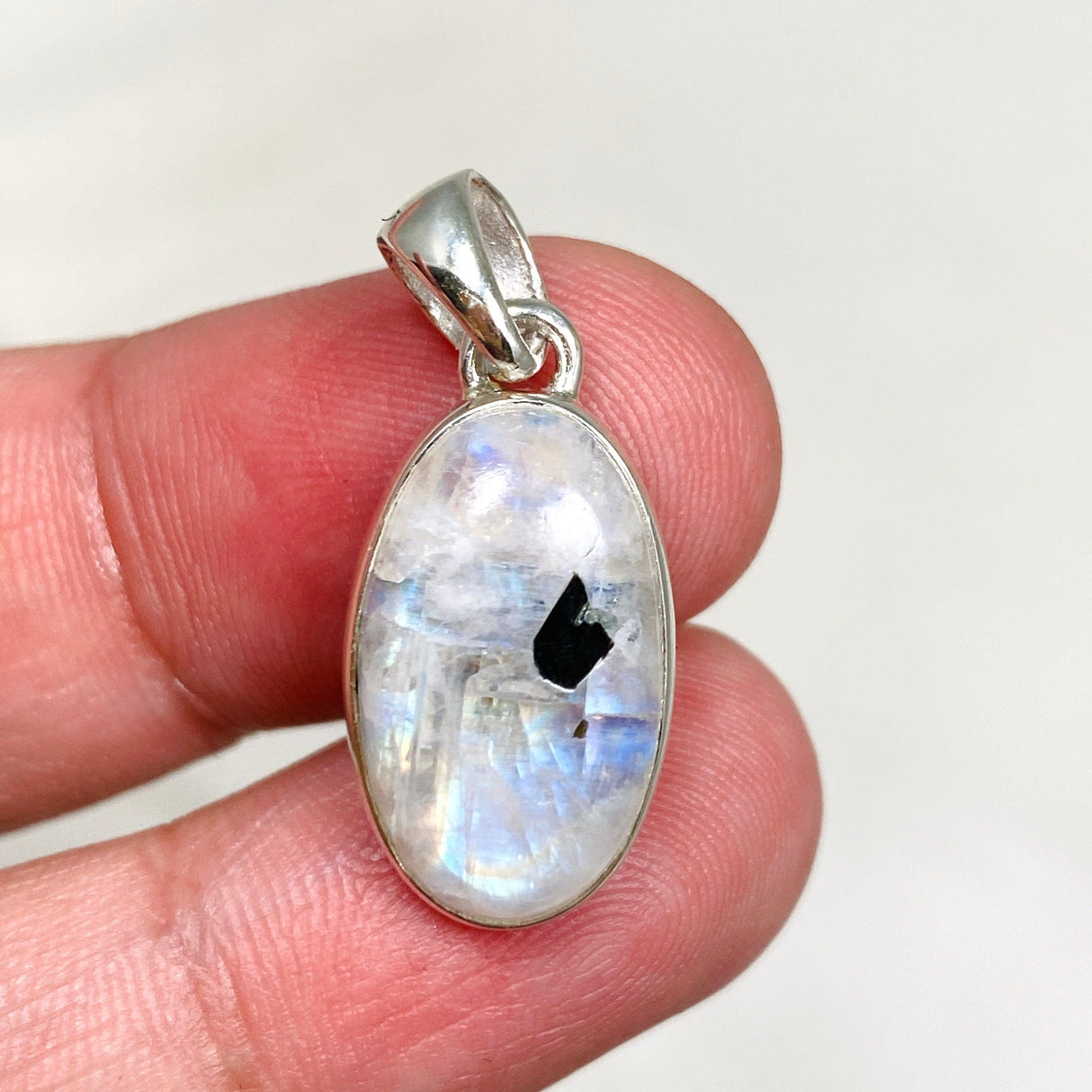 Moonstone and Tourmaline Oval Pendant KPGJ4236 - Nature's Magick